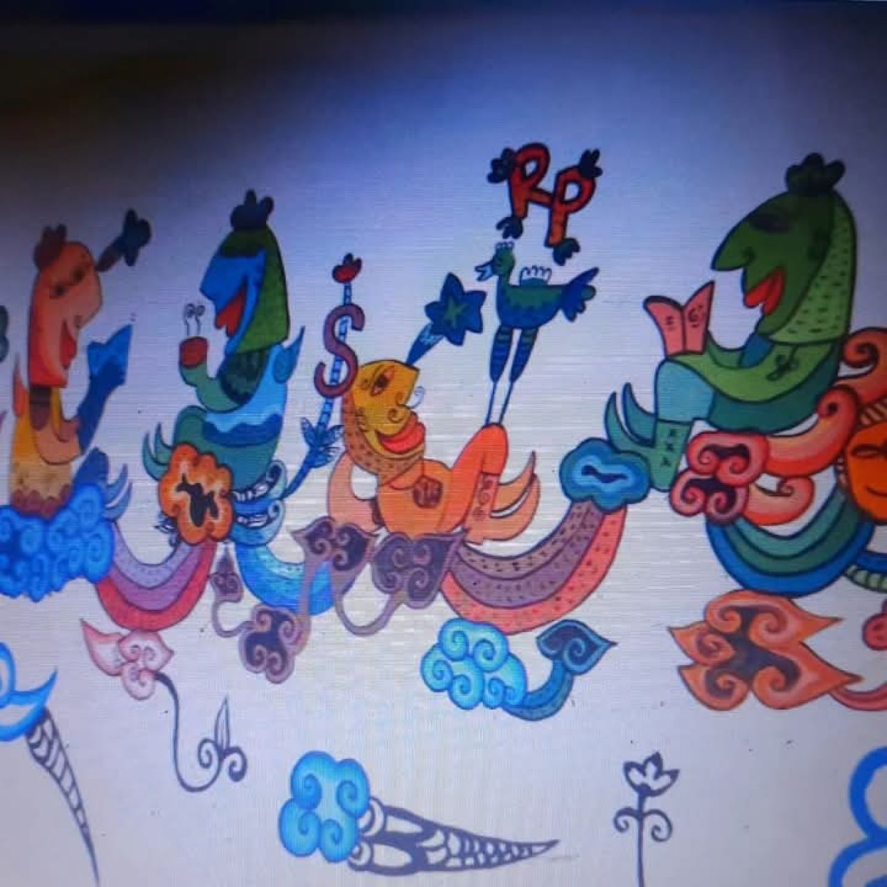 Ilustrasi "Cari Cuan" lukisan karya Agoes Koetjing