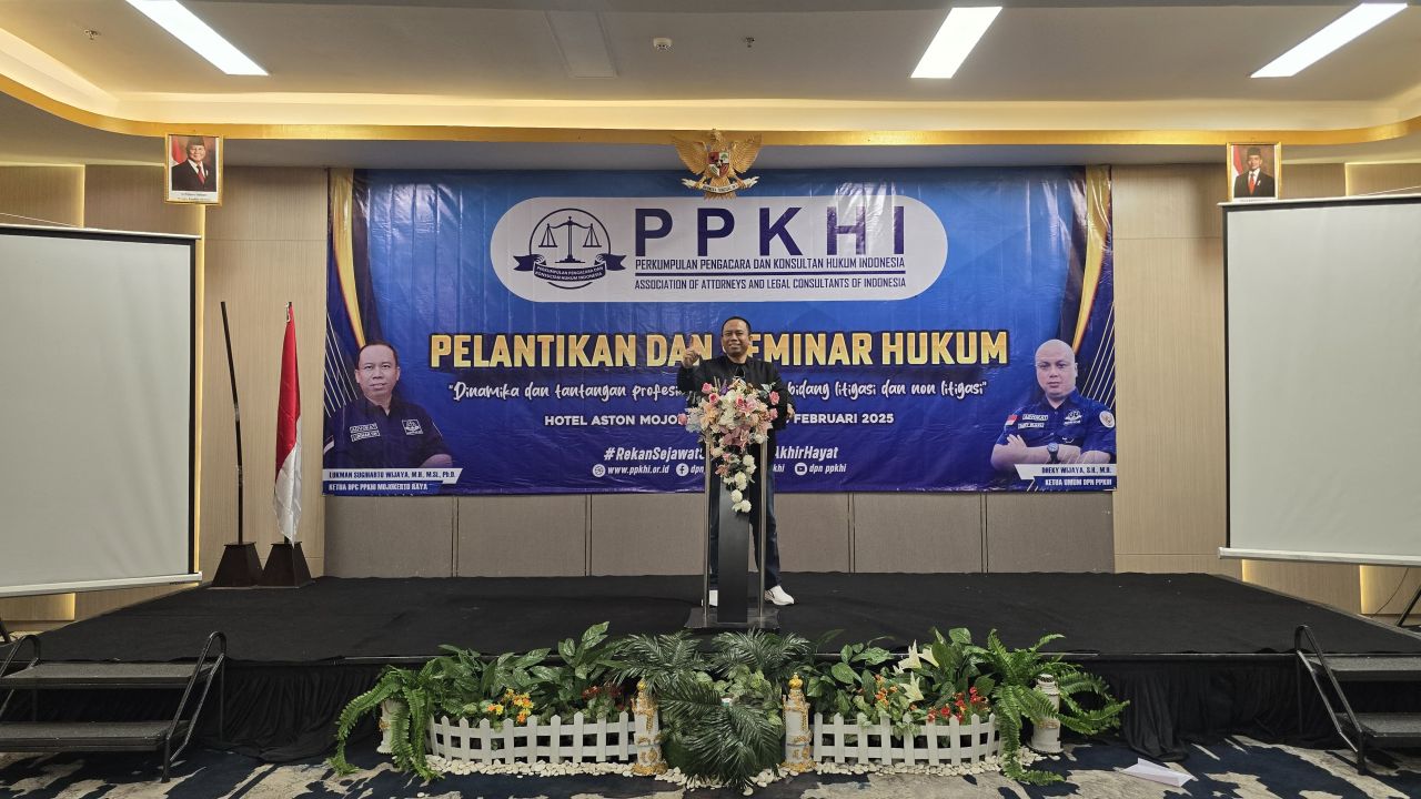 Lukman Sugiharto Wijaya, M.H., M.Si., Ph.D resmi menjabat  ketua PPKHI Mojokerto Raya dan siap mendukung program pemerintah ( Foto : Dok PPKHI for Jatimkini.com )