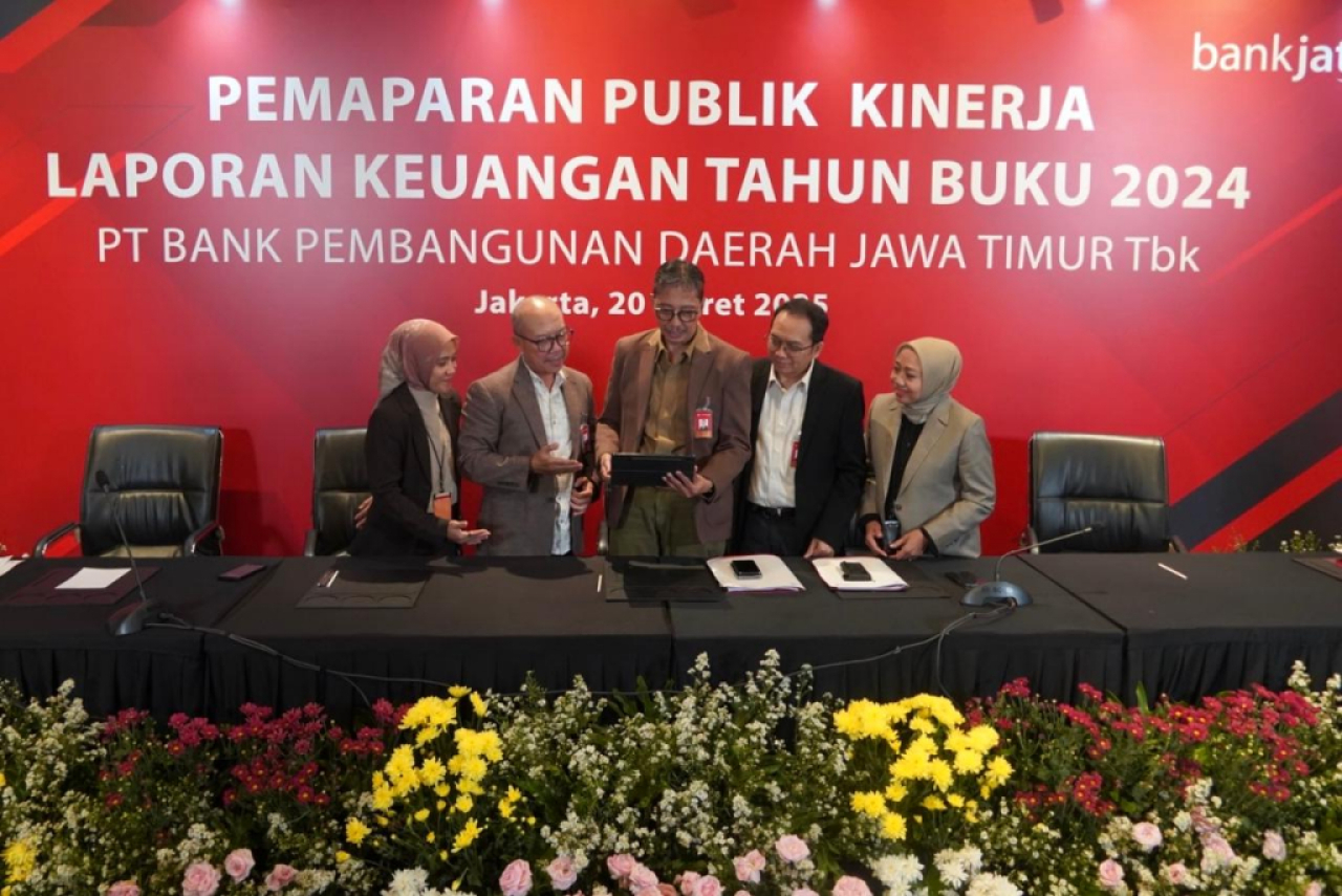 Paparan publik kinerja Bank Jatim 2024 di Jakarta, Kamis (20/3/2025). Foto : BJTM