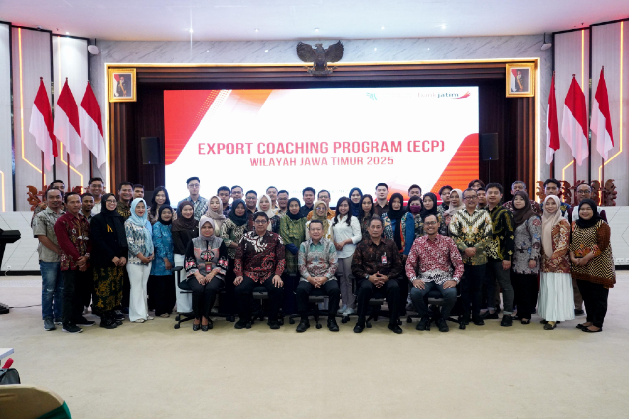 Foto bersama peserta dalam program Export Coaching yang digelar Bank Jatim dan Kemendag. Foto : Bank Jatim
