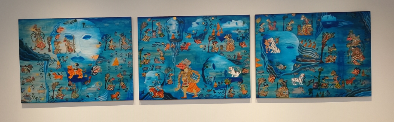 Jawa Dalam Samudra Sunyi karya Dadang Christianto di ArtSubs 2025 (Foto: Rokimdakas / Jatimkini.com )