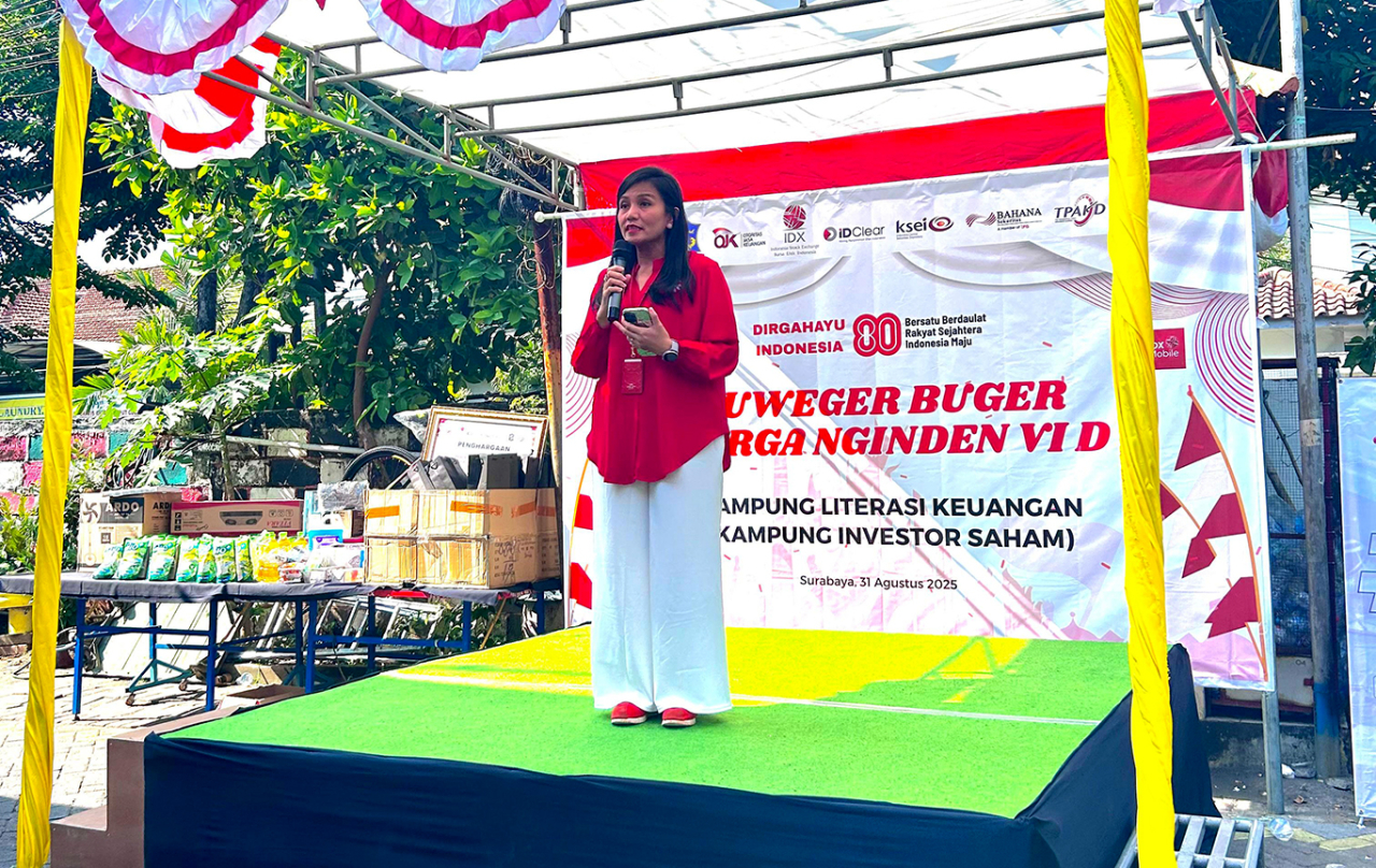 Kepala Wilayah Jawa Timur BEI, Cita Mellisa, bersama OJK akan terus menghadirkan inklusi keuangan hingga pelosok kampung. (Foto: BEI Jawa Timur)