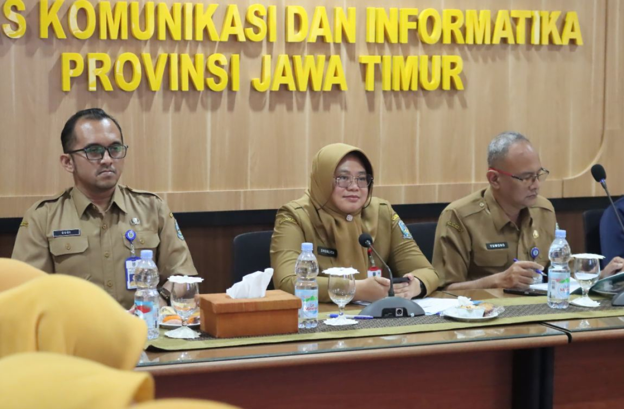 Sosialisasi Aplikasi Penilaian Desa Antikorupsi di Provinsi Jawa Timur secara daring. Foto : Kominfo Jatim