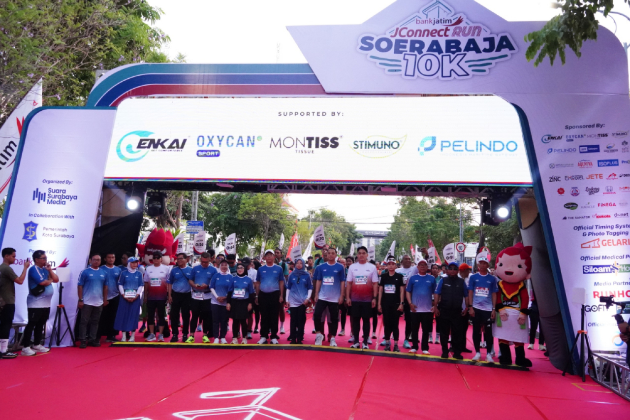 Kegiatan Bank Jatim JConnect Run Soerabaja 10K. Foto : Bank Jatim