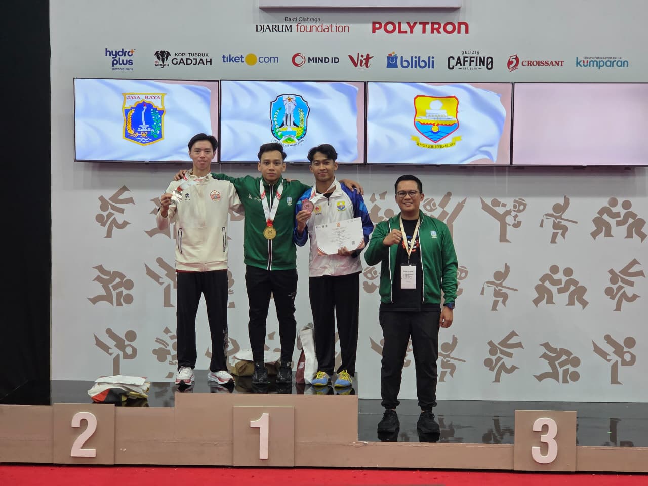 M Ali Affandi Ketua Pengprov WI Jawa Tmur, M Ali Affandi menyambut baik ats perolehan medali cabos Wushu di PON 2025 di Kudus ( Foto ; Istimewa )