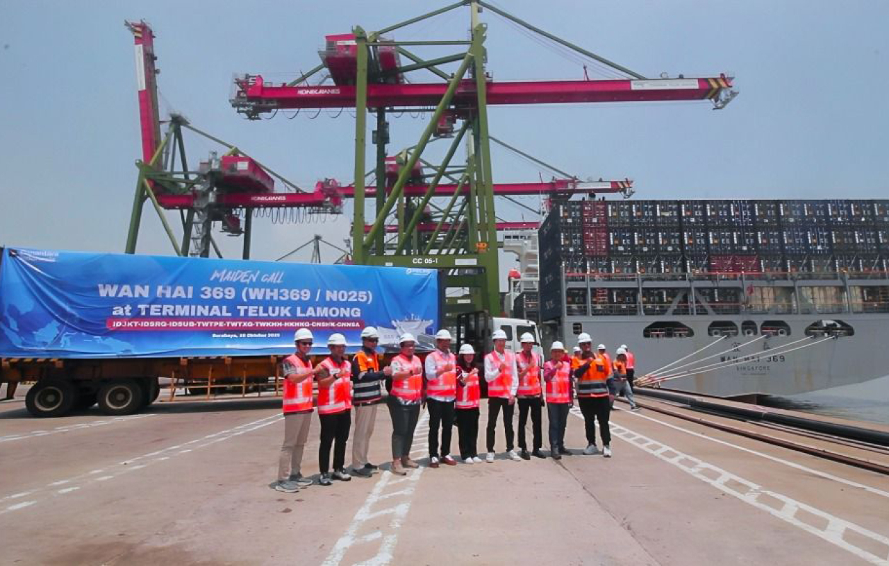Kedatangan MV Wan Hai 369 memberi sinyal bahwa layanan di TTL sejalan dengan kebutuhan pelayaran global.