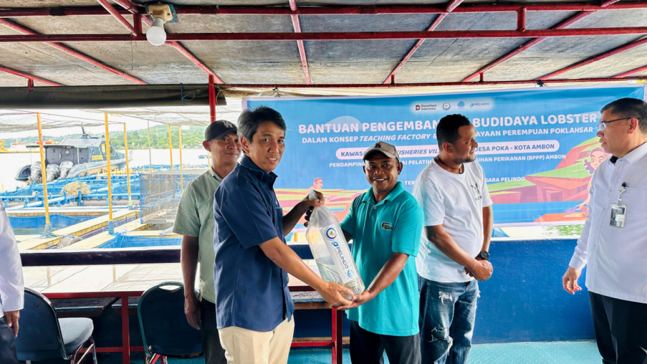 Program TJSL  Pengembangan Usaha Budidaya Lobster dan Diversifikasi Olahan Hasil Perikanan. Foto : Pelindo