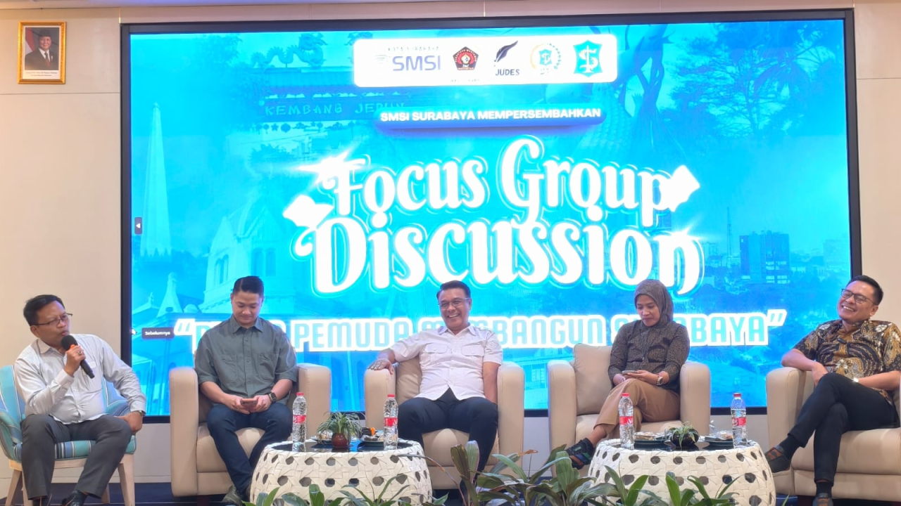 SMSI kota Surabaya gelar FGD bertajuk Peran Pemuda Membangun Kota Surabaya” di The Southern Hotel Surabaya, Rabu (5/11/2025) ( Foto : Adi Cahyono/Jatimkini.com)