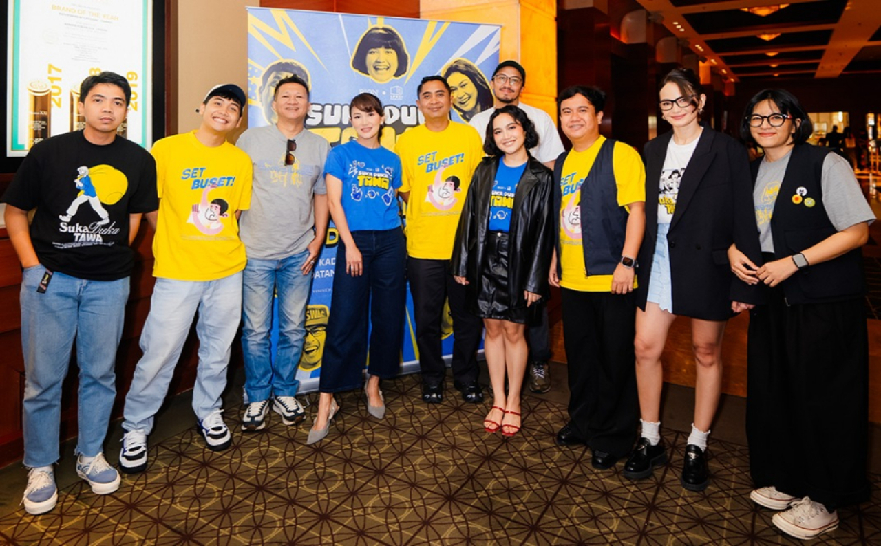 Para pemeran film Suka Duka Tawa usai special screening film ‘Suka Duka Tawa’ di Studio XXI Grand City Mall, Minggu (28/12/2025).  Foto : ist