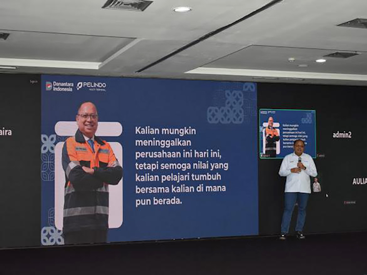 Direktur SDM Pelindo Multi Terminal, Edi Priyanto di sela pembekalan program magang. (foto: dok.SPMT)