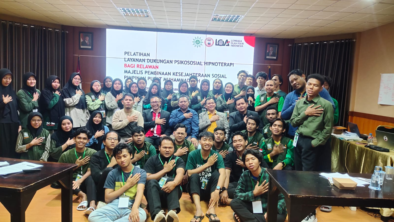 Indonesian Hypnosis Centre (IHC) membekali lebih 15 ribu para alumni praktisi yang  dipercaya Korps Relawan Muhammadiyah (KAWANMU) ( Foto : Istimewa )