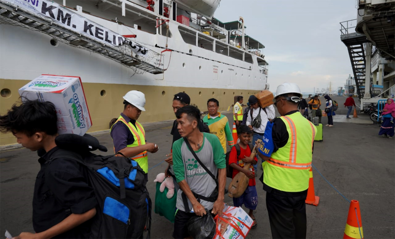 Pelabuhan Tanjung Perak menjadi terminal penumpang terpadat dengan melayani 121.714 penumpang. (Foto: dok.Pelindo Regional 3)