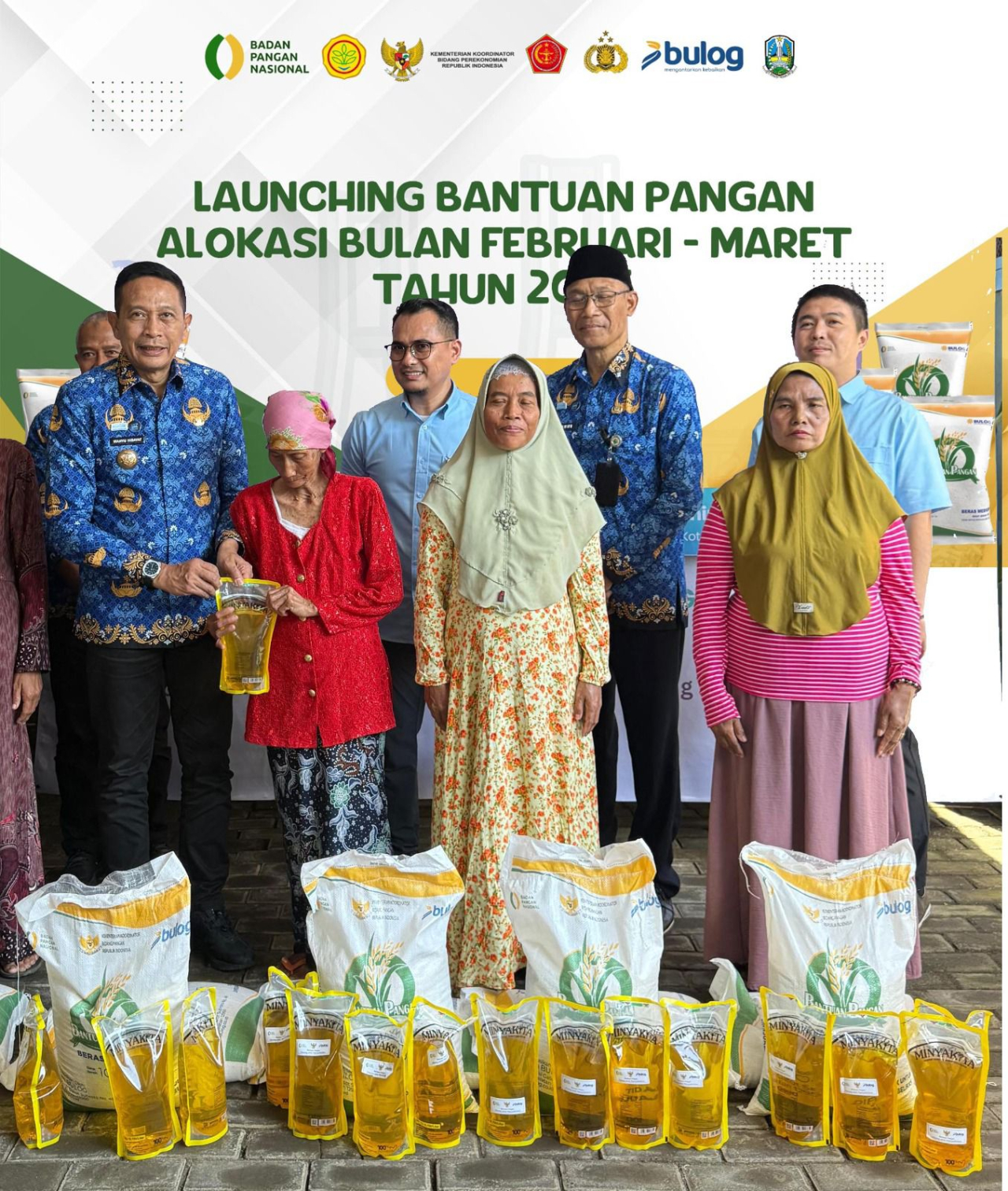 Perum Bulog Cabang Malang melaunching penyaluran bantuan pangan menjelang Lebaran 2026 di Kelurahan Wonokoyo, Kecamatan Kedungkandang, Kota Malang, Jawa Timur. Foto: Dok. Bulog Malang