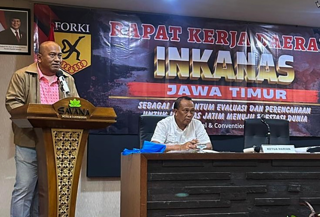 Sekretaris Umum Pengda Inkanas Jatim, Johanes Koento mendapat dukungan maju dalam pemilihan Ketua Umum FORKI Jatim. (Foto: dok.Inkanas)