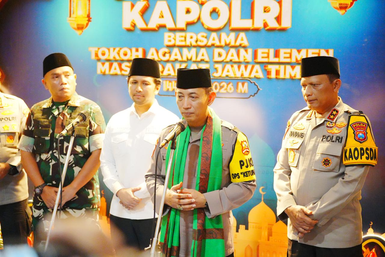 Kapolri Jenderal Listyo Sigit Prabowo dalam safari ramadan di Jawa Timur menenkankan pentingnya jaga kamtibmas. (Foto Dok : Humas Polda Jatim)