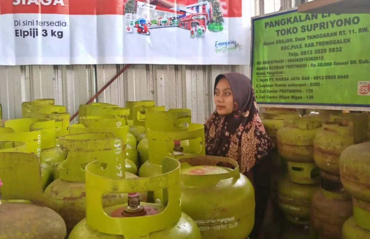 Salah satu pangkalan LPG 3kg di Trenggalek. Foto : Pertamina