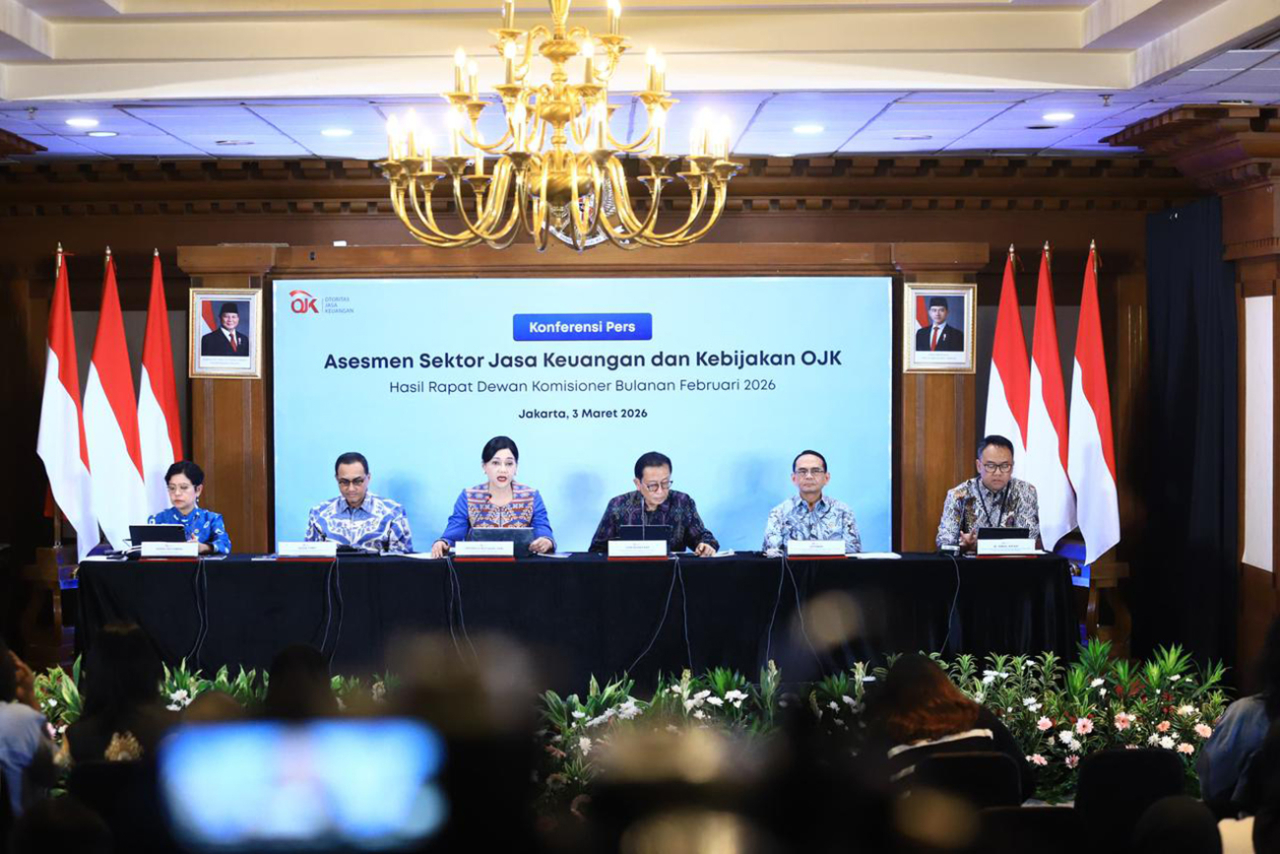 Rapat Dewan Komisioner OJK pada Februari 2026 lalu menyatakan sektor keuangan tetap solid meski dihadapkan tekanan global. (Foto: dok.OJK)