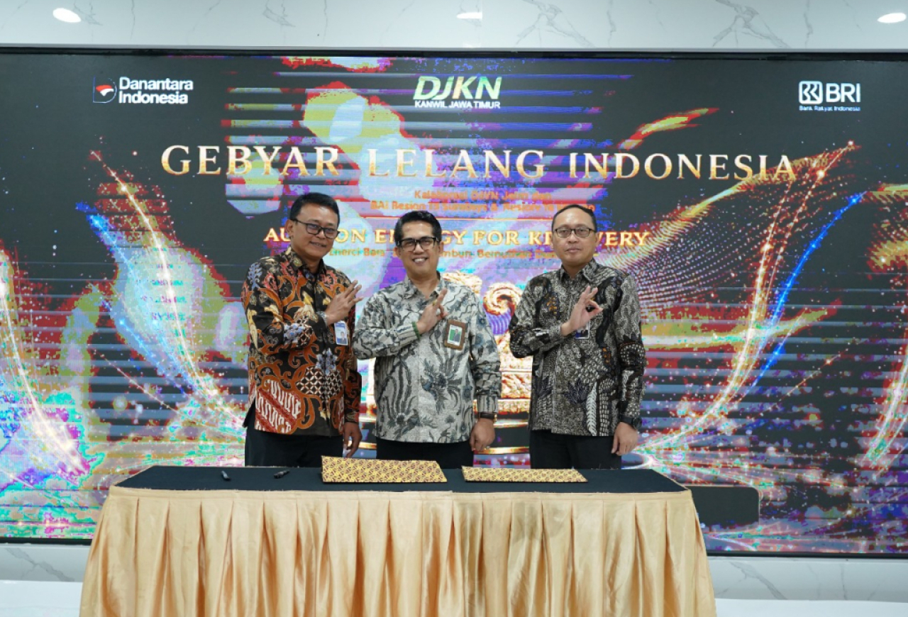 Kanwil DJKN Jatim dan BRI menggelar ajang  Gebyar Lelang Indonesia: Auction Energy for Recovery". Foto : ist