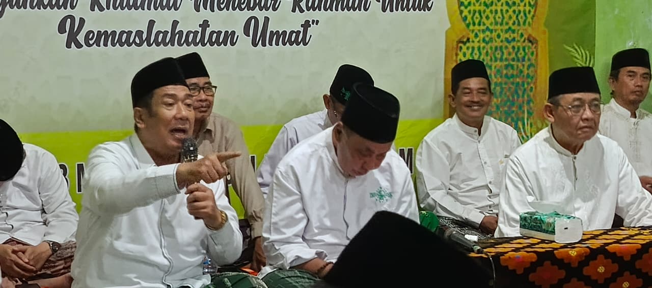 Ketua PCNU Kota Surabaya, H. Ir. Masduki Toha, menyatakan, bahwa Nahdlatul Ulama menghormati kebebasan menyampaikan pendapat sebagai hak konstitusional setiap warga negara ( Foto : Soemadji )