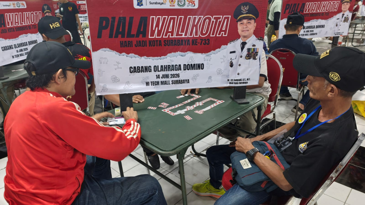 Peserta turnamen domino Piala Wali Kota Surabaya 2026 menjadi pijakan menuju kejuaraan yang lebih besar. (Foto: HGI)