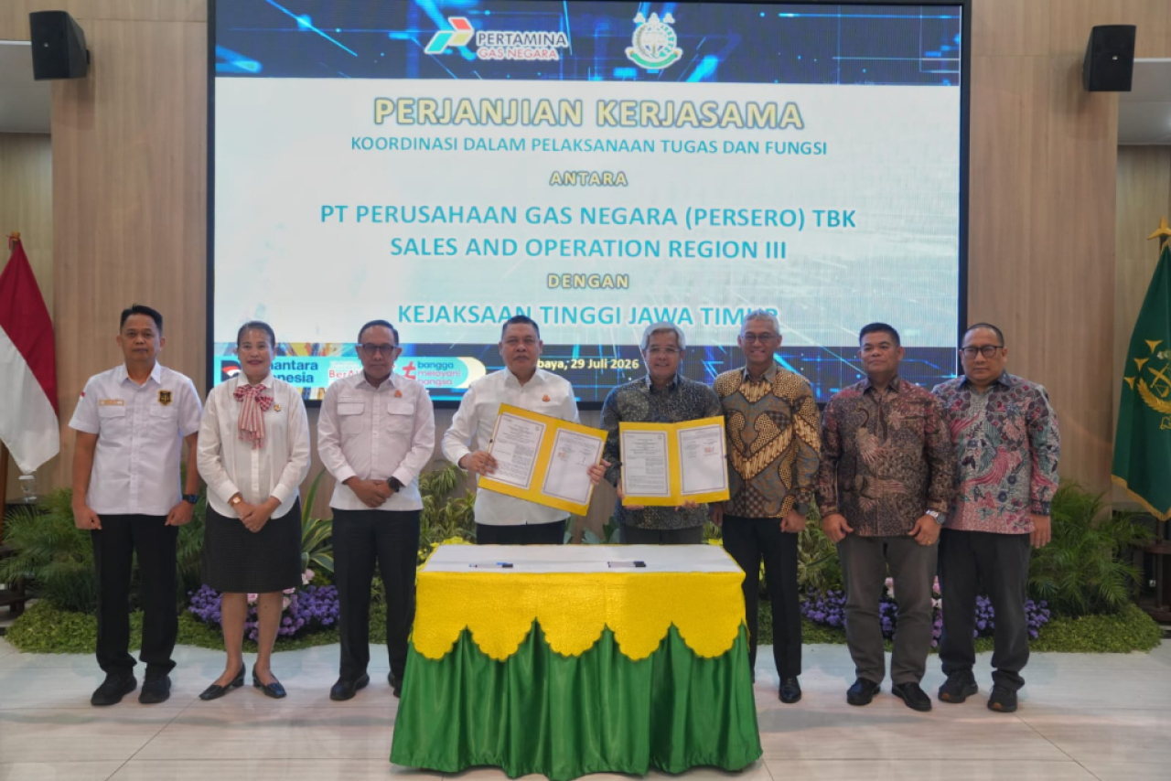 PGN bersinergi dengan Kejati Jatim. Foto : PGN
