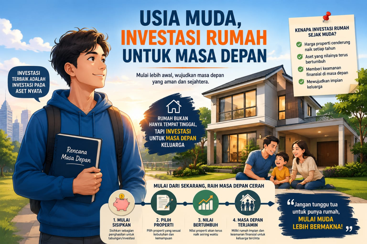 Saat ini banyak orang muda berusia di bawah 30 tahun sudah memutuskan membeli rumah ( Foto : AI )