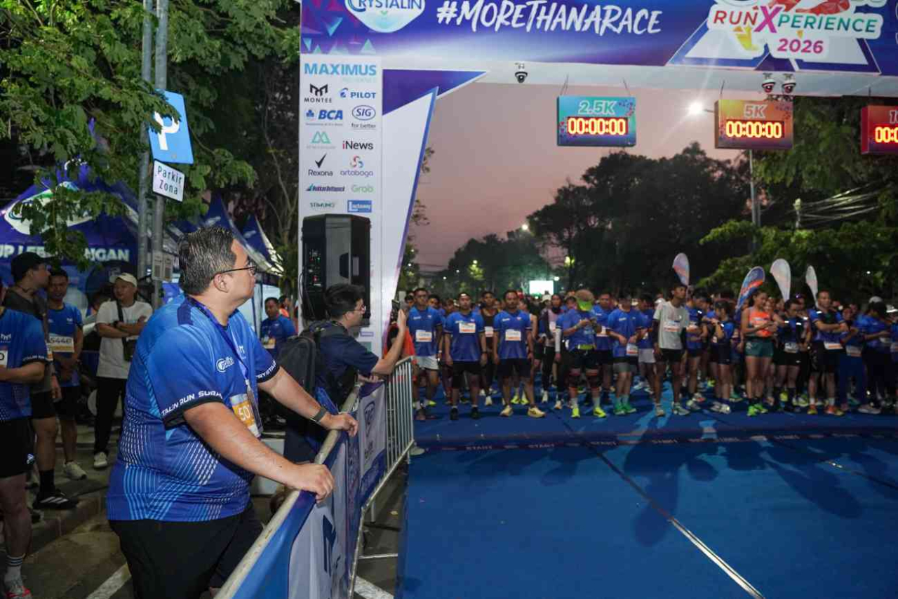 Crystalin RunXperience Surabaya menjadi ajang lari dan kuliner yang dipadu dengan hiburan pertama di Kota Pahlawan. Foto: IST