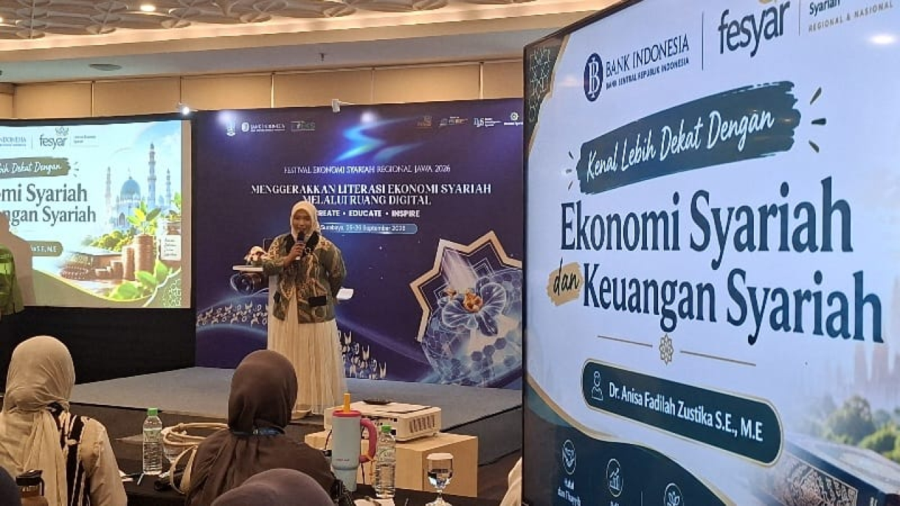 Seminar tentang menggerakan literasi ekonomi syariah melalui ruang digital dalam Fesyar 2026. Foto : ist