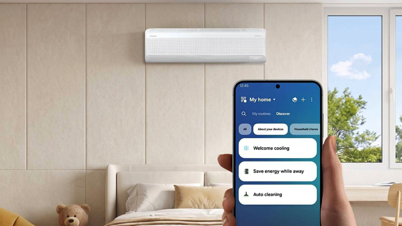 Pengguna bisa mengoptimalkan pendingin rumah melalui ekosistem SmartThings. (Foto: dok.Samsung Indonesia).