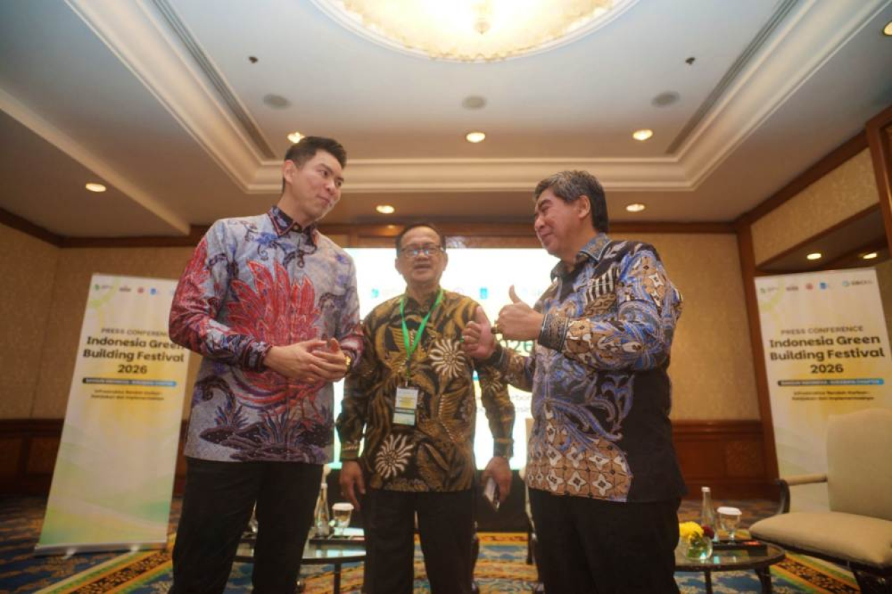 Konferensi pers Semen Gresik dalam gelaran Indonesia Green Building Festival (IGBF) 2026. Foto : ist