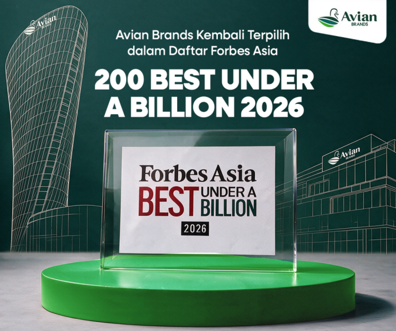 Poster Forbes Asia untuk Avian Brands.