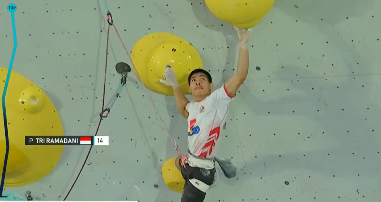 Putra Tri Ramadhani kembali dalam ajang World Climbing Series