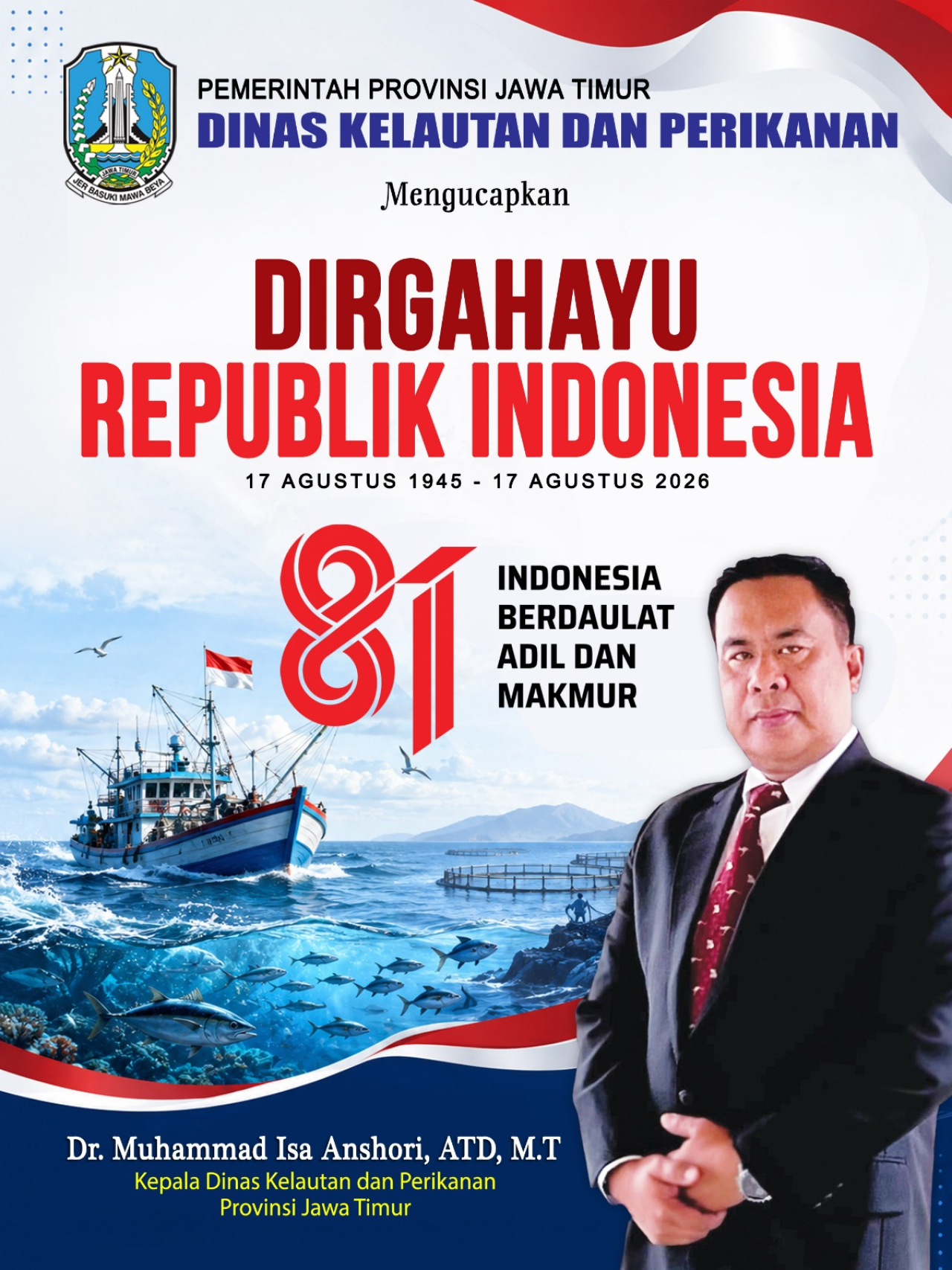 Ucapan HUT RI ke 81 Dinas kelautan 2026