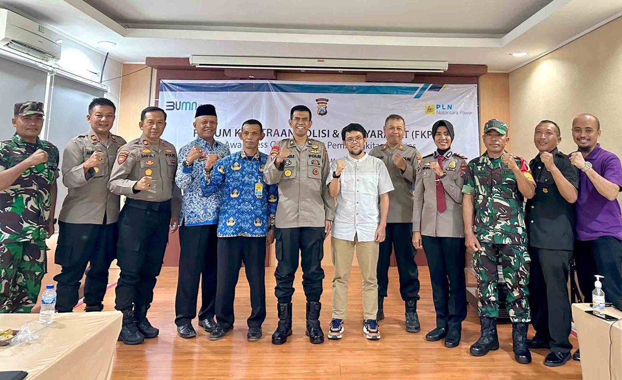 PLN NP UP Brantas Kolaborasi Bersama TNI dan Polri Gelar FKPM Awareness Obvitnas 2024