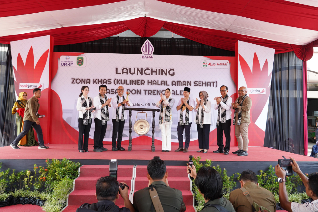 Bank Jatim & Trenggalek Bersinergi Luncurkan Zona Kuliner Halal Pasar Pon